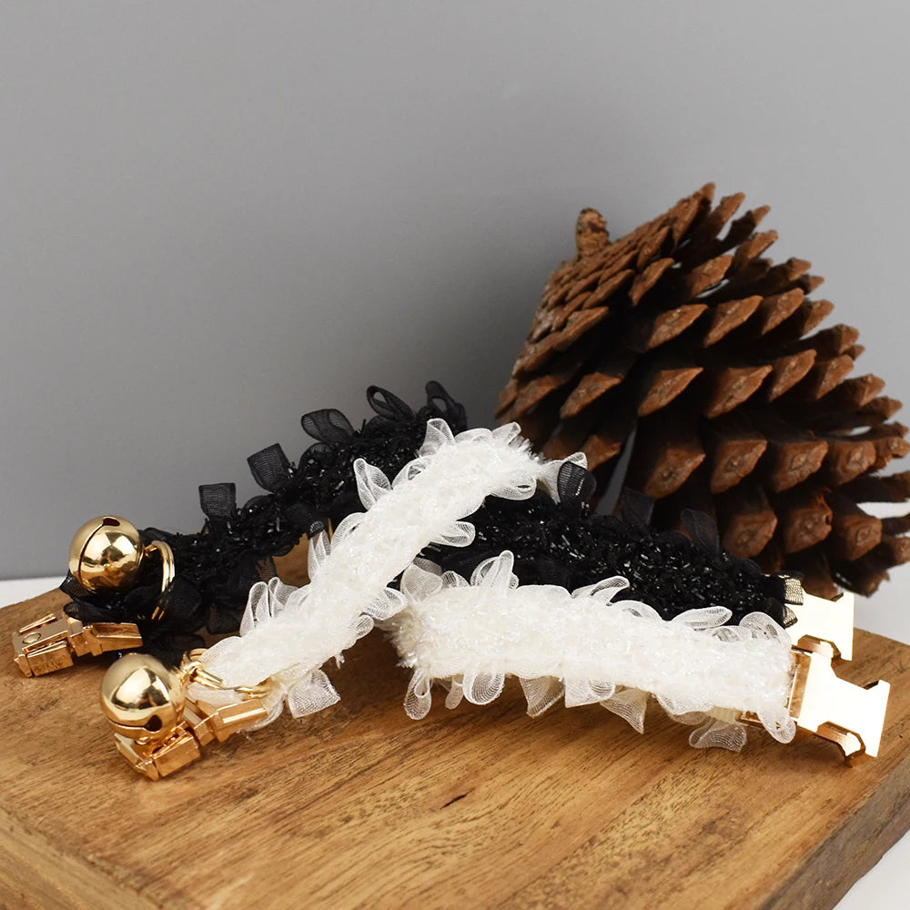 Lace Cat Collar Adjustable Safety Personalized pet collar Customized