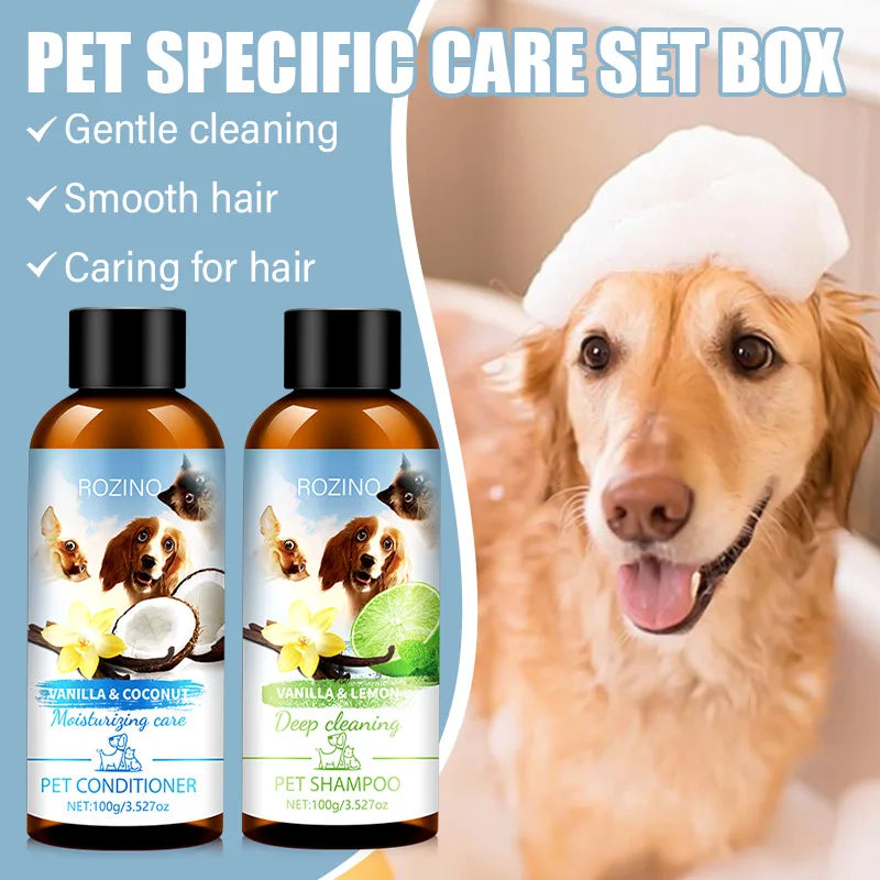 Pet Shower Gel and Conditioner Combo Pack, Perfect Clean Shampoo and