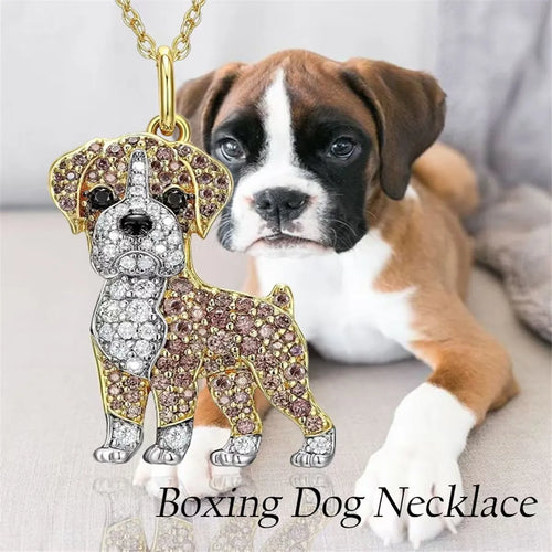 Exquisite Cute Beagle Pendant Necklace for Women Elegant Pet Puppy