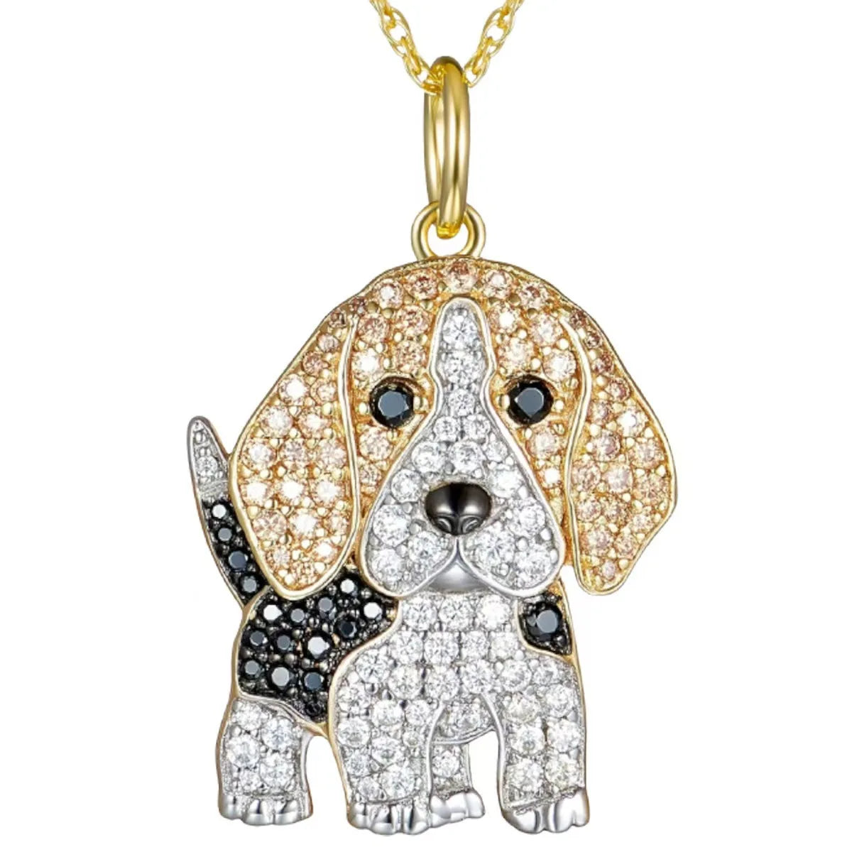 Exquisite Cute Beagle Pendant Necklace for Women Elegant Pet Puppy