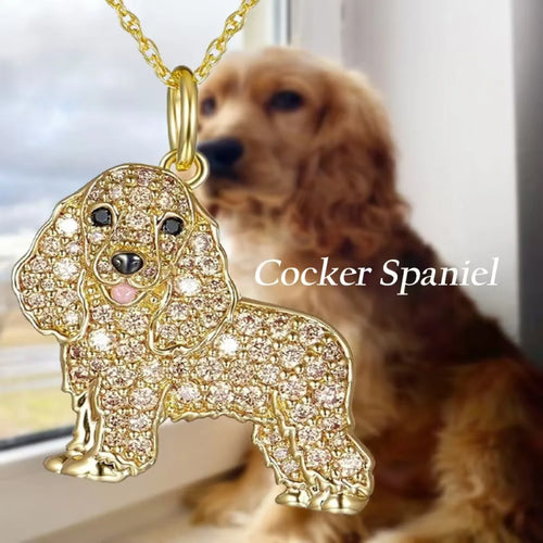 Exquisite Cute Beagle Pendant Necklace for Women Elegant Pet Puppy