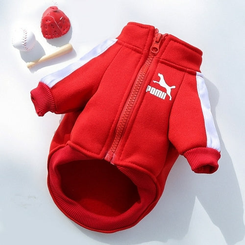 Baseball Dog Jacket Winter Dog Clothes for Small Medium Dogs Puppy Pet