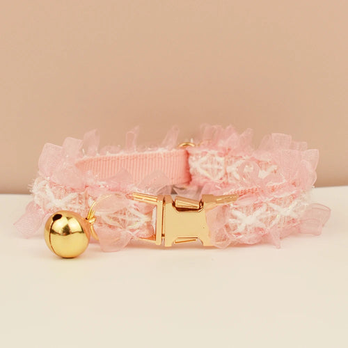 Lace Cat Collar Adjustable Safety Personalized pet collar Customized