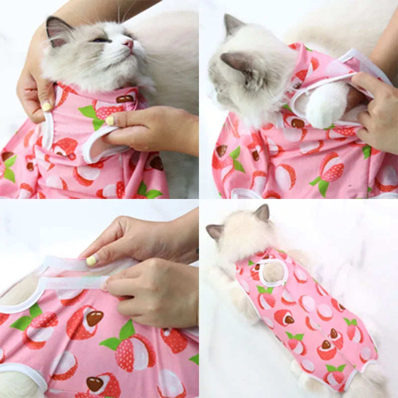 Cat Anti-licking Sterilization Clothes Pet Surgery Suit for Small Dog