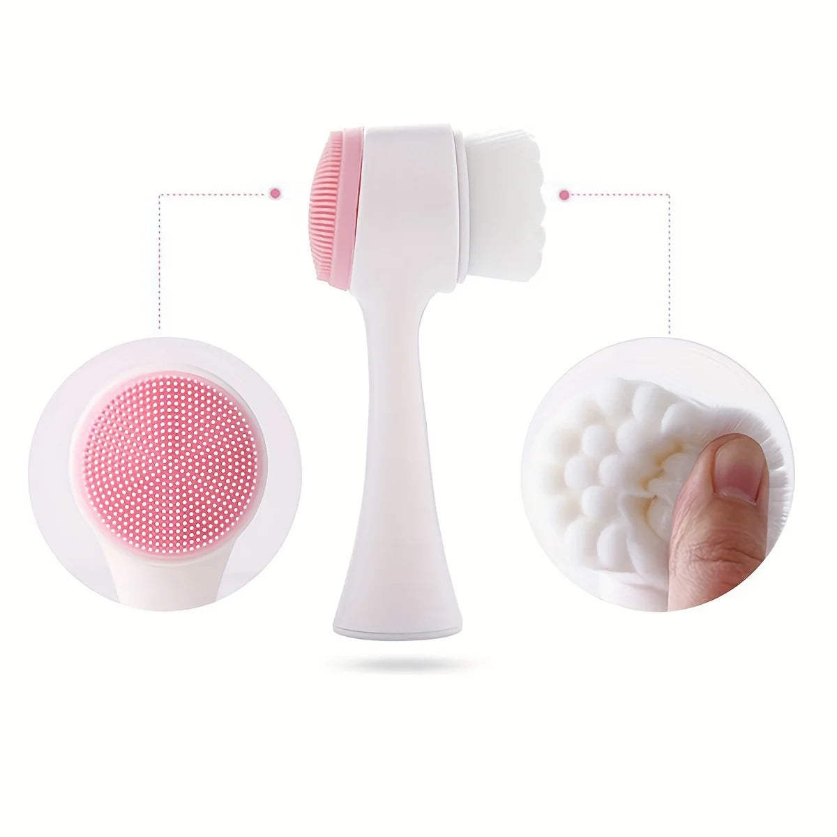 1pc- Silicone Pet Paw Cleaner & Massage Brush - Dual-Sided Dog
