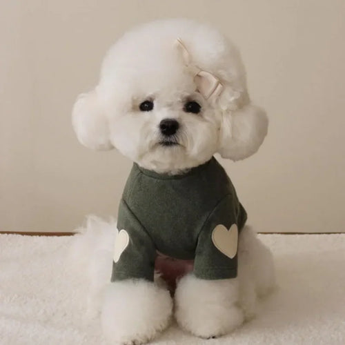 Love Winter Warm Pet Dog Clothes Base Shirt Cute Love Bear Teddy
