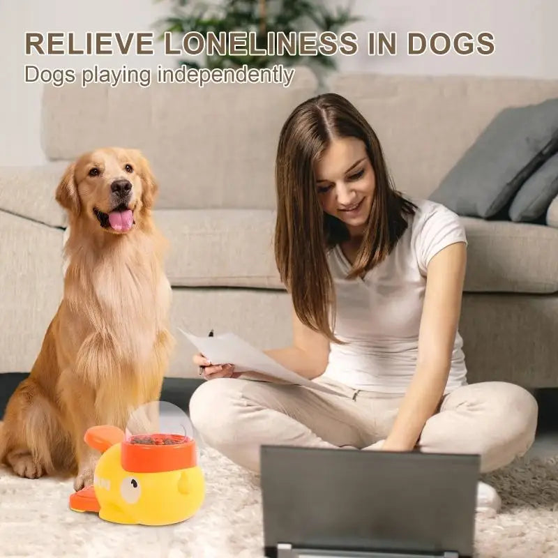 Dog Puzzle Feeder Interactive Pet Food Treat Dispenser Cartoon Duck