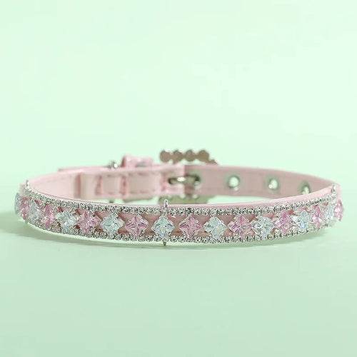 Luxury Cat Puppy Pearl Necklace Rhinestone Collar for Cats Small Dogs