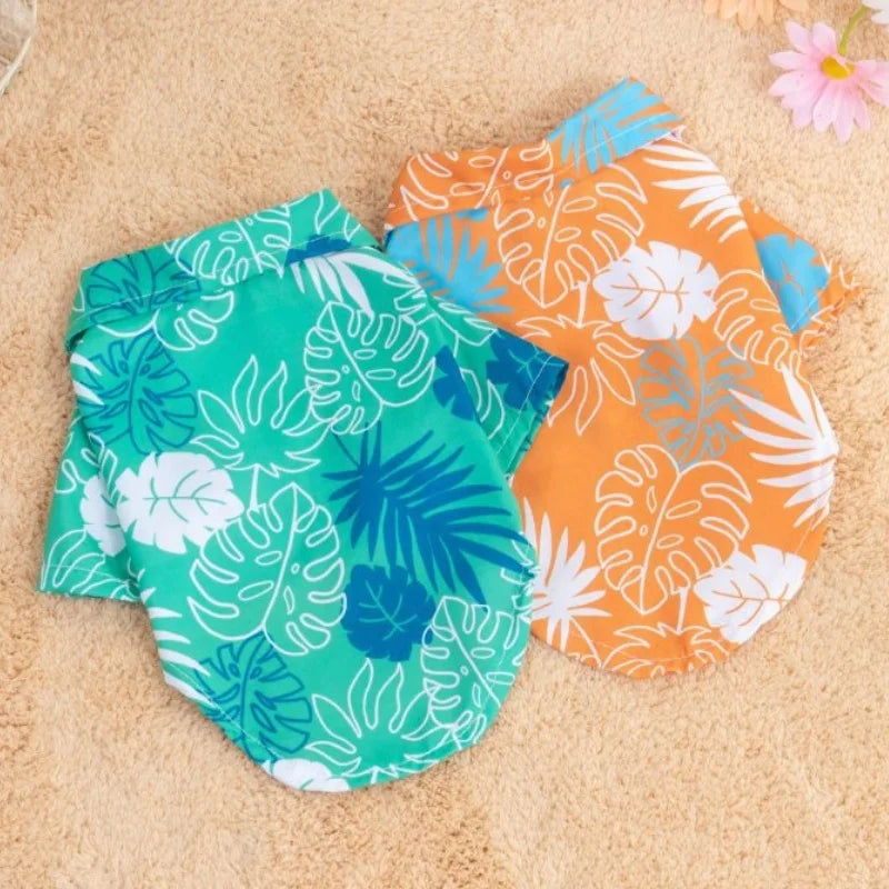 Summer Dog Clothes Hawaiian Style Pet Beach Dog Shirts Fashion Puppy