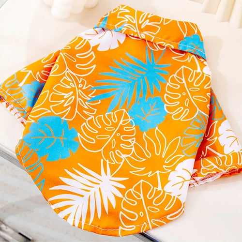 Summer Dog Clothes Hawaiian Style Pet Beach Dog Shirts Fashion Puppy