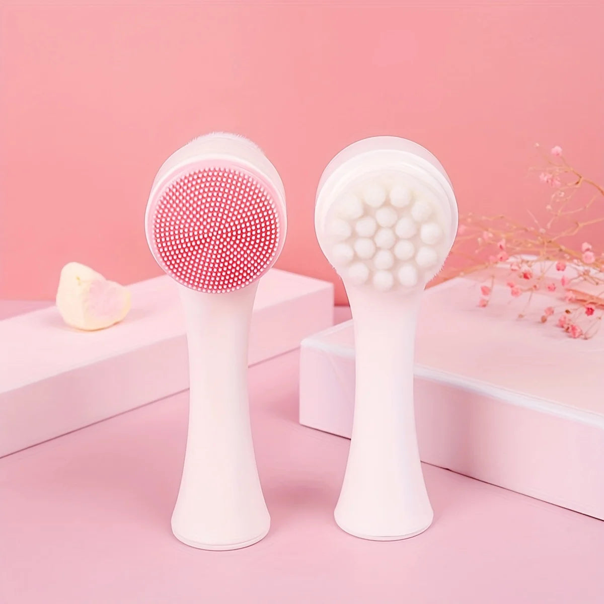 1pc- Silicone Pet Paw Cleaner & Massage Brush - Dual-Sided Dog