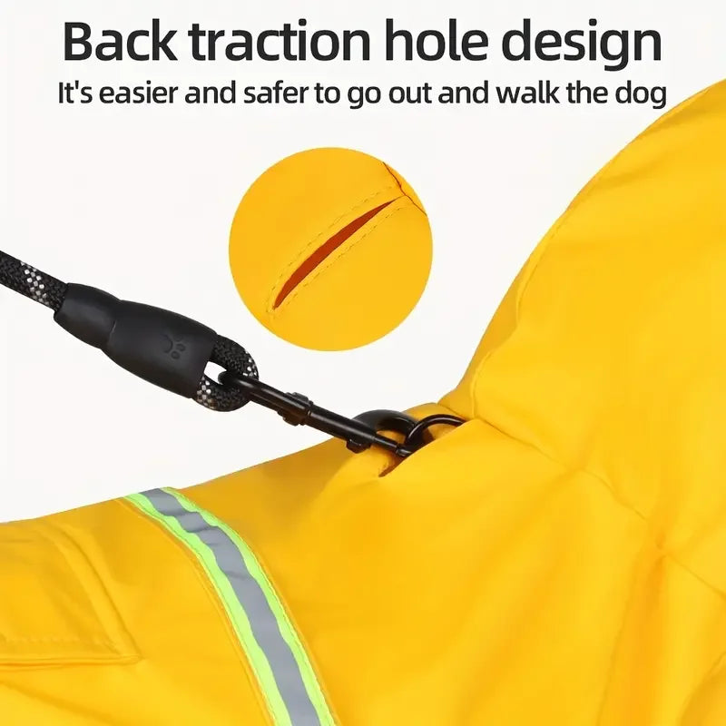 Fashionable Pet Hooded Raincoat, Dog Raincoat, Cape Style Reflective