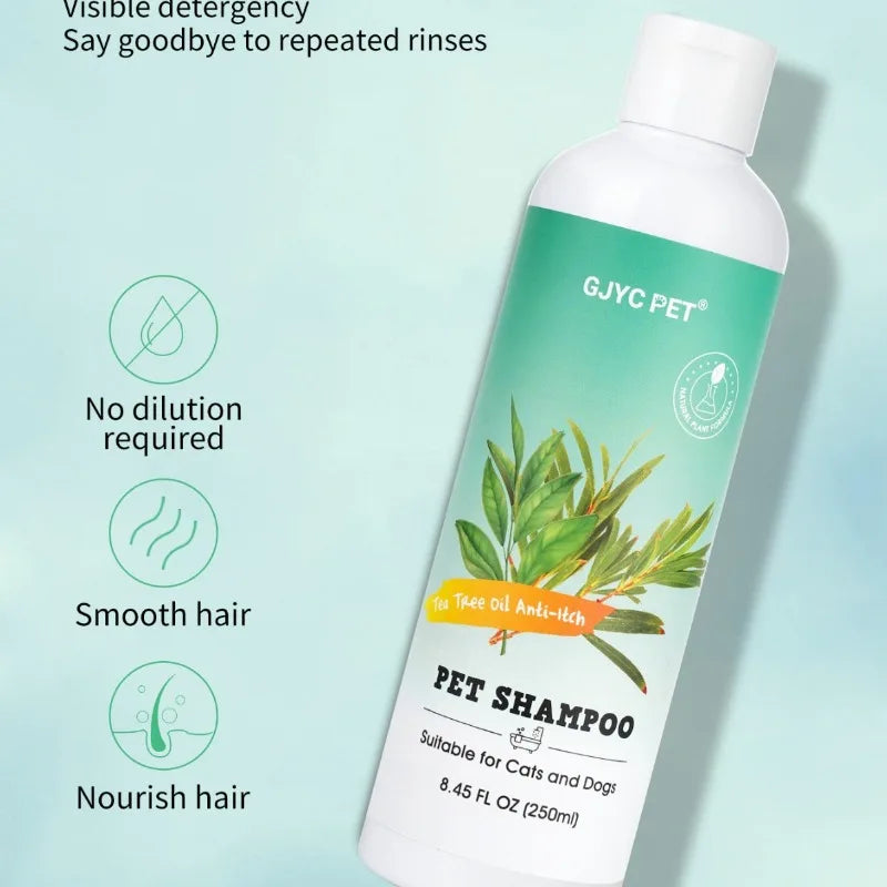 Tea Tree Oil Pet Shampoo for Dogs Cats Anti Itch Bath Wash with