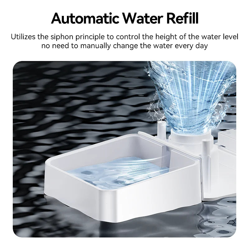 ROJECO 8.5L Automatic Pet Feeder Water Fountain WIFI APP Remote