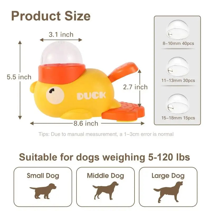Dog Puzzle Feeder Interactive Pet Food Treat Dispenser Cartoon Duck