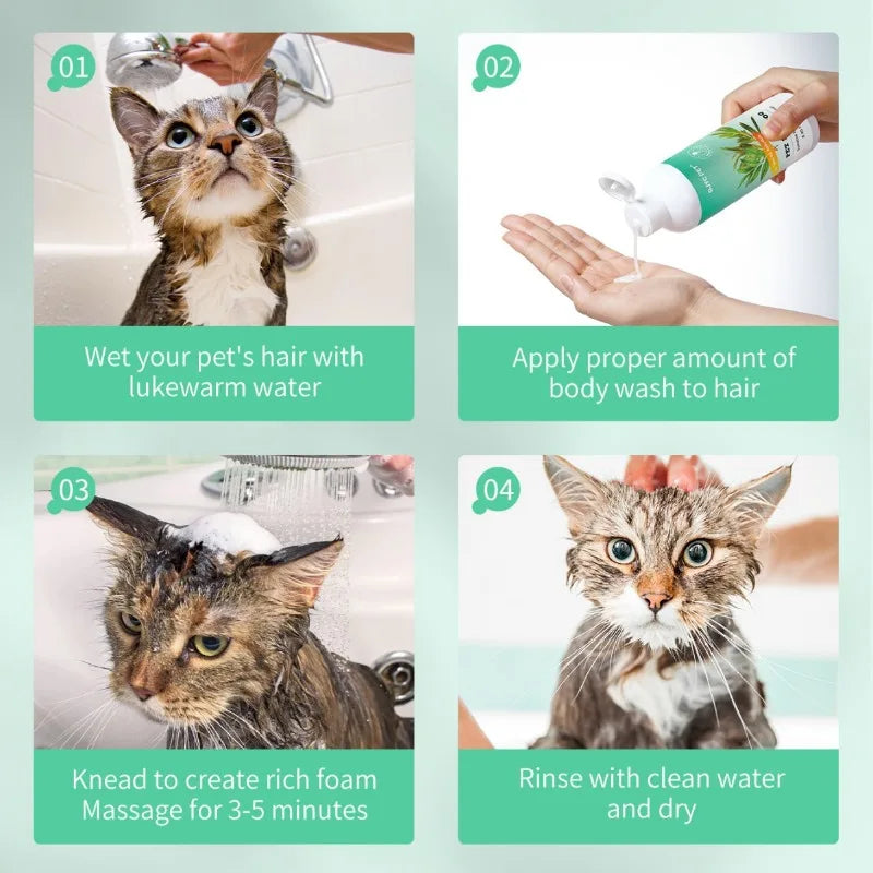 Tea Tree Oil Pet Shampoo for Dogs Cats Anti Itch Bath Wash with