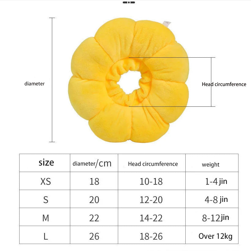 Sunflower Pet Elizabethan Collar Adjustable Anti-Bite Surgery
