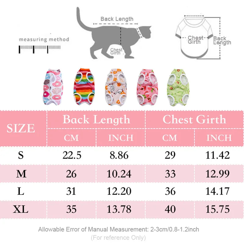 Cat Anti-licking Sterilization Clothes Pet Surgery Suit for Small Dog