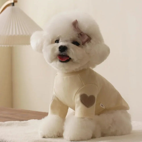 Love Winter Warm Pet Dog Clothes Base Shirt Cute Love Bear Teddy