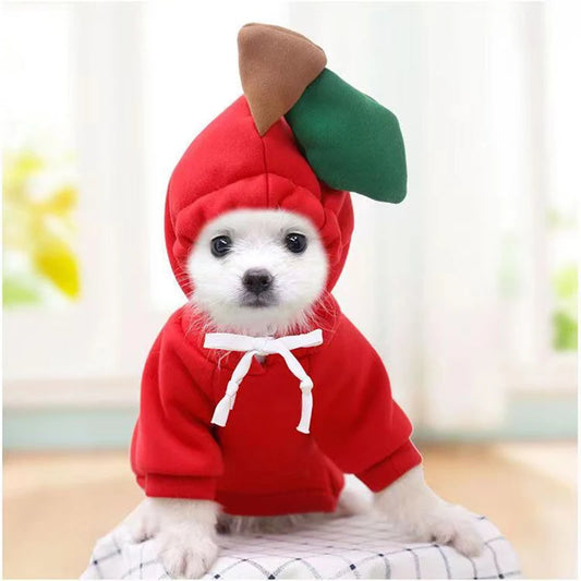 Cute Dog Hoodie Pet Fruit Clothes Funny Dog Cat Coats with Hat