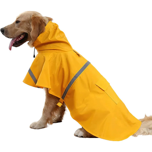 Fashionable Pet Hooded Raincoat, Dog Raincoat, Cape Style Reflective