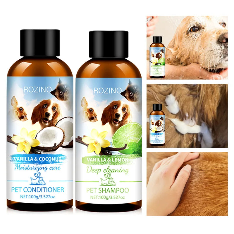 Pet Shower Gel and Conditioner Combo Pack, Perfect Clean Shampoo and