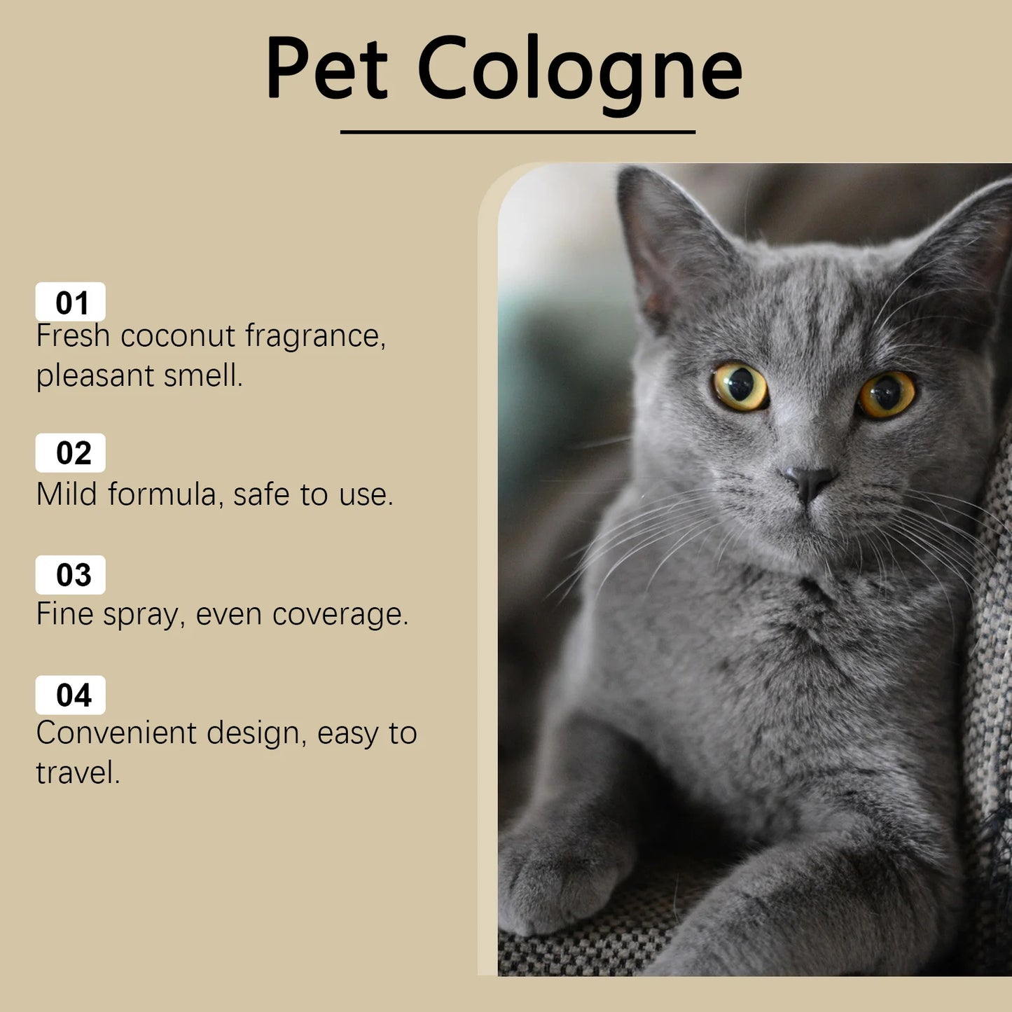 Coconut Scent Pet Deodorization Spray for Dogs and Cats Eliminating