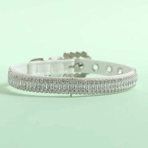 Luxury Cat Puppy Pearl Necklace Rhinestone Collar for Cats Small Dogs