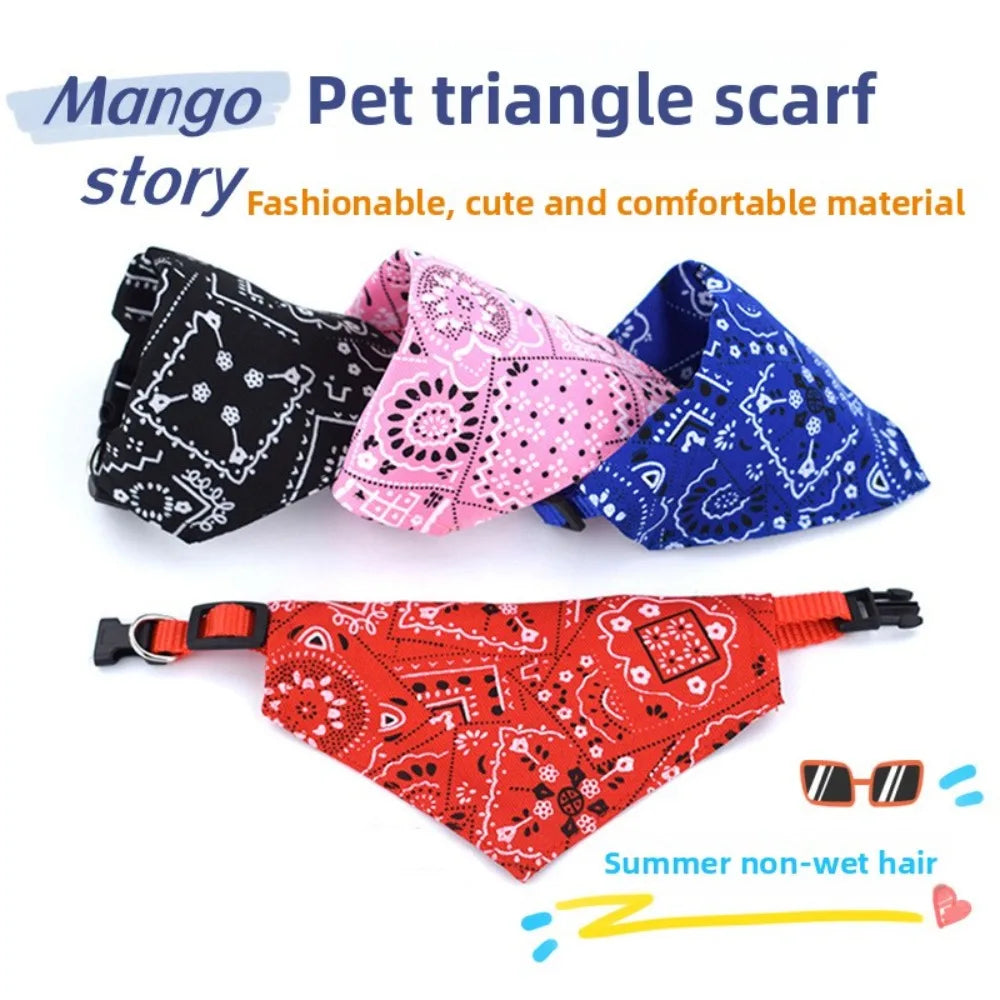 1pcs Adjustable Triangle Cat And Dog Scarf, Fashionable And